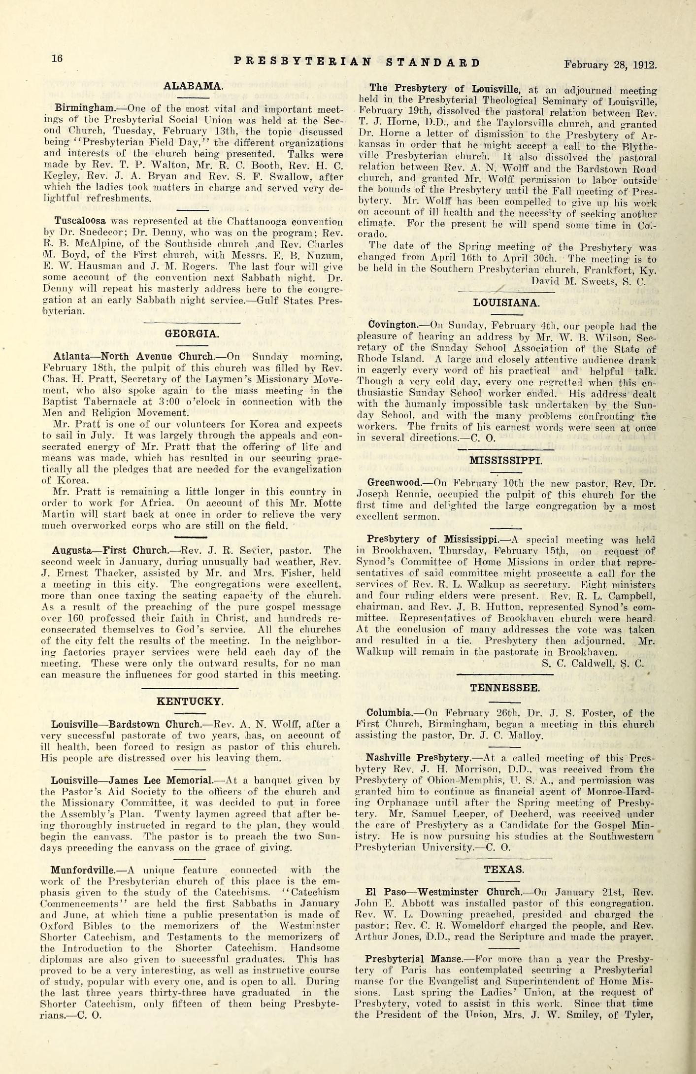 Birmingham Presbyterial Social Union